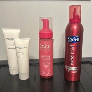 Hair styling cream, foam, mousse